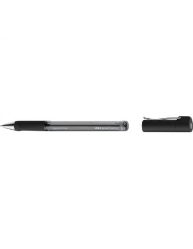 Faber-Castell Beyond Gel Broad Boligrafo con Capuchon - Punta 1mm - Trazo de 0.6mm - Grip de Agarre - Tinta Gel Negra