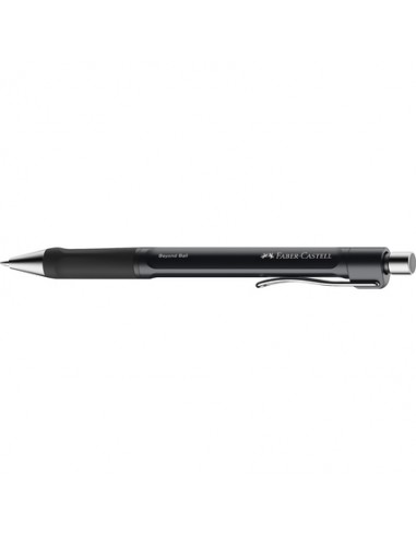 Faber-Castell Beyond Ball Boligrafo Retractil - Punta 1mm - Trazo de 0.5mm - Grip de Agarre - Tinta Negra - Color del Cuerpo