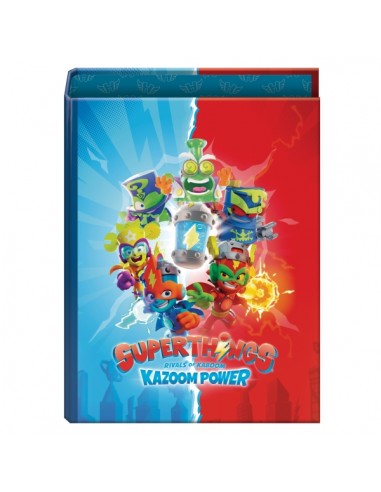Dohe Superthings Carpeta con 4 Anillas de 40mm - Formato Folio - Guardas Impresas - Cubierta de Carton Plastificado -
