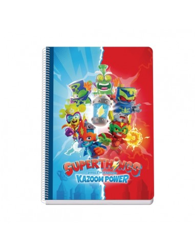 Dohe Superthings Cuaderno de Espiral Metalica - Formato A4 - 100 Hojas Offset de 90g - 5x5mm - Microperforadas - Banda de