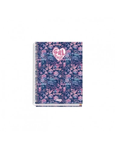 Dohe Girl Power Cuaderno de Espiral Metalica - Formato A5 - 100 Hojas Offset de 90g - 5x5mm - Microperforadas - Banda de