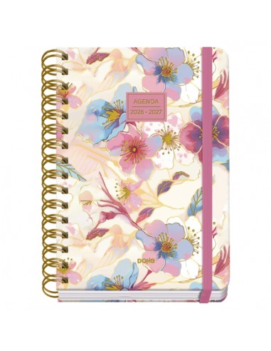 Dohe Premium Magnolia Agenda Escolar 26 27 - Formato A5 - Dia Pagina - Papel Offset Ahuesado 80g - Cubierta de Carton