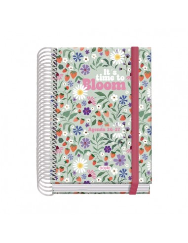 Dohe Prime Bloom Agenda Escolar 26 27 - Formato A6 - Dia Pagina - Papel Offset Ahuesado 70g - Cubierta de Carton Plastificado