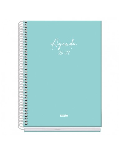 Dohe Basic Serenity Agenda Escolar 26 27 - Formato A5 - Dia Pagina - Papel Offset Ahuesado 70g - Cubierta de Carton