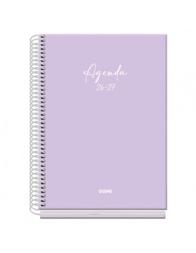 Dohe Basic Serenity Agenda Escolar 26 27 - Formato A5 - Dia Pagina - Papel Offset Ahuesado 70g - Cubierta de Carton