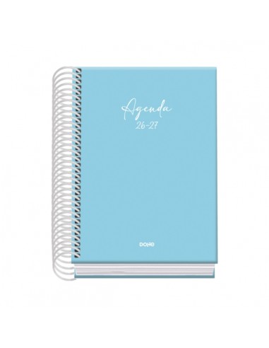 Dohe Basic Serenity Agenda Escolar 26 27 - Formato A6 - Dia Pagina - Papel Offset Ahuesado 70g - Cubierta de Carton