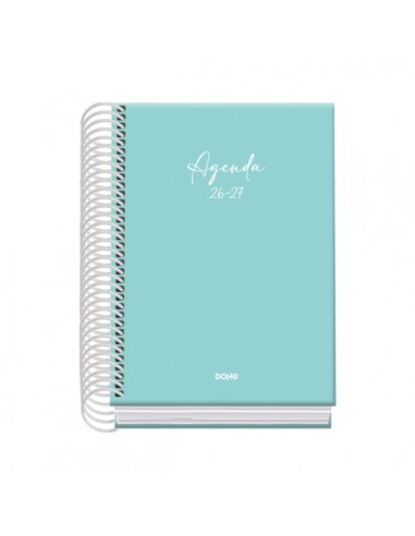 Dohe Basic Serenity Agenda Escolar 26 27 - Formato A6 - Dia Pagina - Papel Offset Ahuesado 70g - Cubierta de Carton