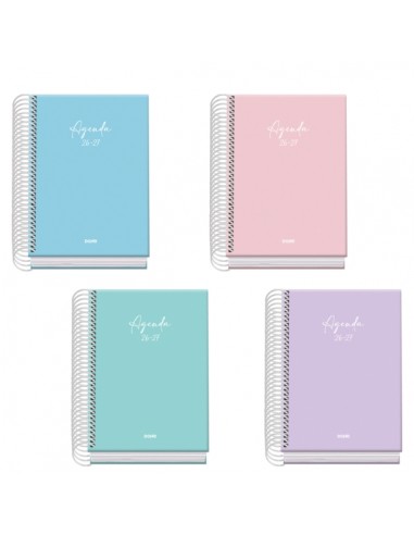 Dohe Basic Serenity Agenda Escolar 26 27 - Formato A6 - Dia Pagina - Papel Offset Ahuesado 70g - Cubierta de Carton
