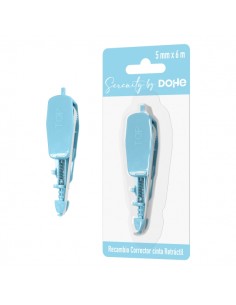 Dohe Serenity Recambio de Cinta Correctora - 5mm x 6m - Retractil - Color Azul