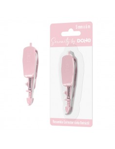 Dohe Serenity Recambio de Cinta Correctora - 5mm x 6m - Retractil - Color Rosa
