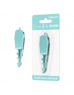 Dohe Serenity Recambio de Cinta Correctora - 5mm x 6m - Retractil - Color Verde