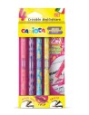 Carioca Memo Erase 2 en 1 Pack con 4 Rotuladores - Una Punta Subraya y la otra Borra el Color - Colores Surtidos