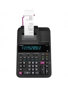Casio DR-200R Calculadora Impresora de Sobremesa con Pantalla Grande de 12 Digitos - Impresion en 2 Colores - 4 4 Lineas por