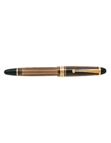 Pilot Custom 823 F Pluma Estilografica - Plumin de Oro de 14K - Cuerpo Ambar Transparente - En Estuche de Regalo Individual