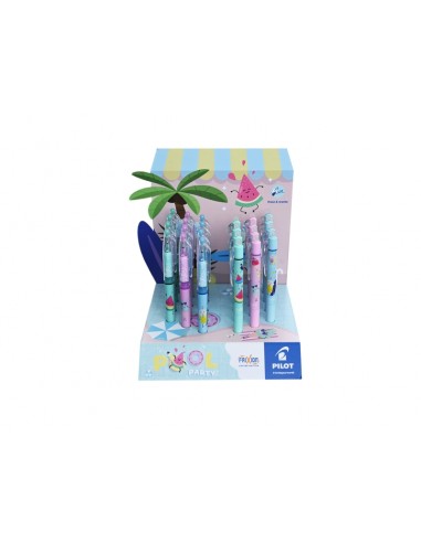 Pilot Pool Party Expositor de 12 Boligrafos Frixion Ball-12 Boligrafos Frixion Ball Clicker - Borrables - Recargables -