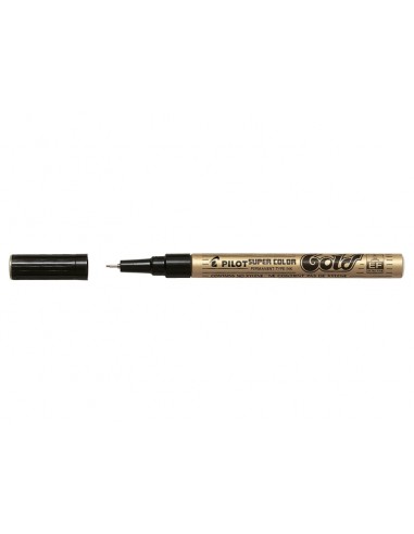 Pilot Super Color Rotulador Permanente Fino - Punta de 1mm de Poliacetal - Tinta muy Densa y Opaca - Cuerpo Metalico - Color