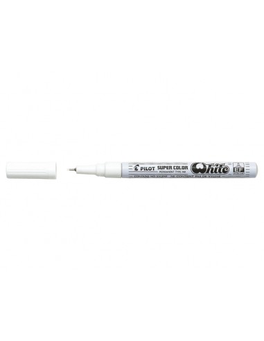 Pilot Super Color Rotulador Permanente Fino - Punta de 1mm de Poliacetal - Tinta muy Densa y Opaca - Cuerpo Metalico - Color