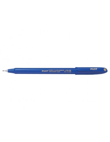 Pilot Super Color Rotulador Permanente Ultra Fino - Punta de Poliacetal 1mm - Libre de Xileno - Color Azul