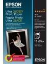 Epson Ultra Glossy Photo Pack de 20 Hojas de Papel Fotografico - 10x15cm - Gramaje de 300g m2 - Acabado Brillante -