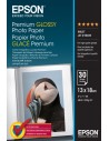 Epson Premium Glossy Photo Pack de 30 Hojas de Papel Fotografico - 13x18cm - Gramaje de 255g m2 - Acabado Brillante -