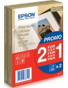 Epson Premium Glossy Photo Pack de 80 Hojas de Papel Fotografico - 10x15cm - Gramaje de 255g m2 - Acabado Brillante -