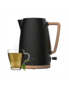Cecotec ThermoSense 200 Woody Hervidor de Agua - 2200W - Capacidad de 1.7L - Acero Inoxidable - Filtro Antical - Base 360Â