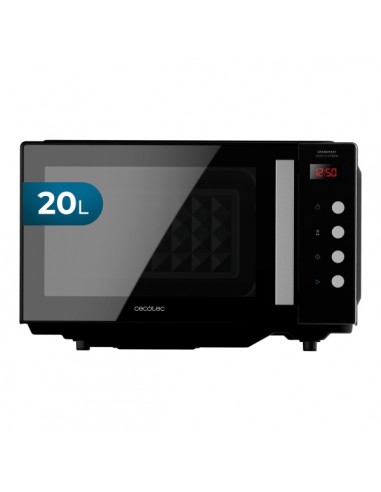 Cecotec GrandHeat 2000 Flatbed Black Microondas sin Plato - 700W - Capacidad 20L - Revestimiento Ceramico - Bloqueo de