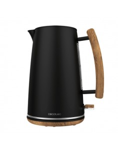 Cecotec Thermosense 400 Black Woody Hervidor de Agua - 3000W - Capacidad de 1.7L - Acero Inoxidable - Filtro Antical - Base
