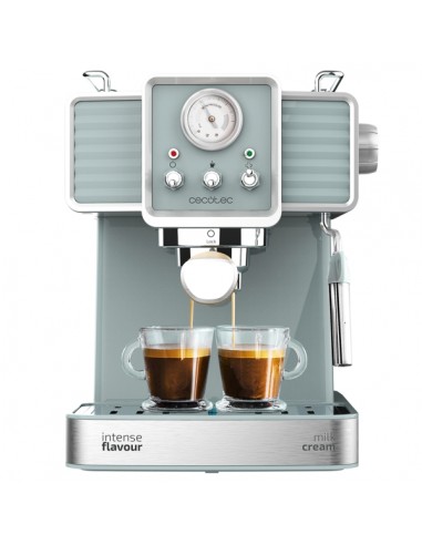 Cecotec Power Espresso 20 Tradizionale Cafetera Espresso - 1350W - 20bar - Manometro - Vaporizador Orientable - Capacidad