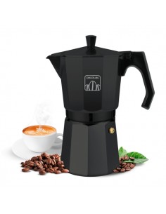 Cecotec Mokclassic 1200 Cafetera Italiana para 12 Tazas - Aluminio Fundido - Apta para Gas-Electrica y Vitro - Facil de