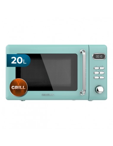 Cecotec Proclean 5110 Retro Green Microondas con Grill - 700W - Capacidad 20L - 5 Niveles - Bloqueo de Seguridad Infantil -