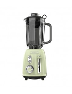 Cecotec Power Black Titanium RetroGreen Batidora de Vaso - 1200W - Jarra de 1.5L - Funcion Pulse - 4 Hojas Recubiertas de