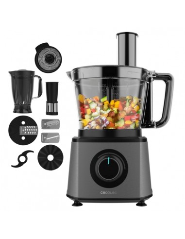 Cecotec FoodProcessor Paprika 2000 Full Procesador de Alimentos - 2000W - Bowl de 3.5L - Jarra de 1.8L - Filtro - Exprimidor