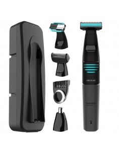Cecotec PrecisionCare 5in1 Afeitadora Recortadora 5 en 1 - 500mAh - Cabezales Multifuncion - Peine Ajustable 1-10mm - IPX5 -