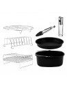 Cecotec Cecofry Pack de 8 Accesorios para Freidora de Aire hasta 6.5L - Superficie Antiadherente - Apto para Lavavajillass -