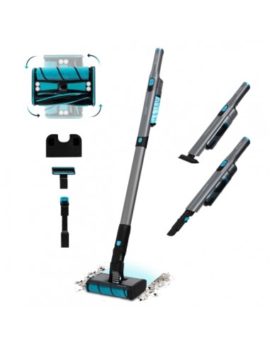 Cecotec Scoba 2100 Twice Aspiradora de Escoba Vertical 2 en 1 - 210W - 20KPa de Succion - Ultraligero - Autonomia hasta 45min