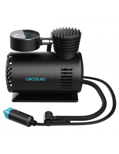 Cecotec CecoRaptor Perfect Pump Compresor de Aire Portatil - 250psi - Cable 2.8m - Enchufe 12V - 3 Adaptadores - Manguera