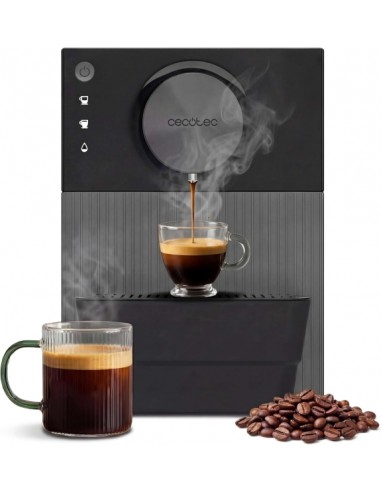 Cecotec Cremmaet Cube Black Cafetera Superautomatica - 19bar - Deposito de 1.1L - Sistema de Prensado y Pre-Infusion -