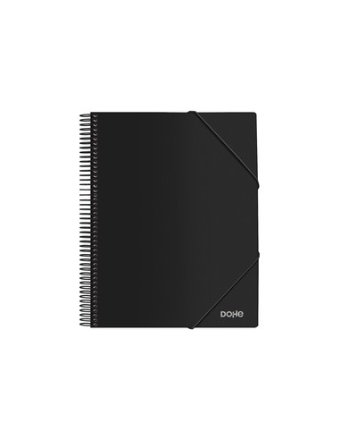 Dohe Carpeta con 30 Fundas TamaÃ±o A4 - Tapa de Polipropileno Opaco 800 Micras - Fundas Transparentes 80 Micras - Espiral