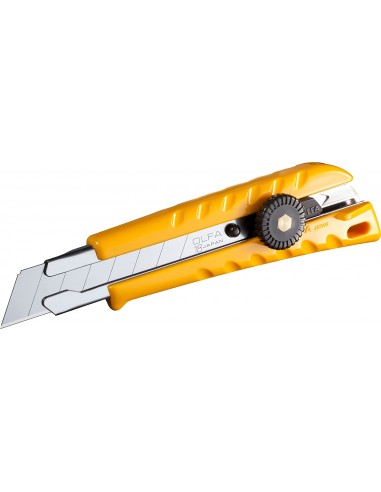 Olfa L-1 Cutter con Bloqueo de Trinquete - Empuñadura de Plastico - Canal de Acero Inoxidable