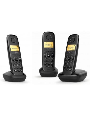 Gigaset A170 Trio Telefono Inalambrico Dect-2 Supletorios - Identificador de Llamadas - Bloqueo de Teclado - Control de