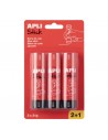 Apli Pack con 3 Barras de Pegamento 21g - Facil Aplicacion - Secado Rapido - Transparente