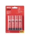 Apli Pack con 4 Barras de Pegamento 10g - Facil Aplicacion - Secado Rapido - Transparente