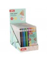 Apli Color Clik Expositor con 12 Packs de 12 Portaminas con Minas de Colores 2.6mm-12 Recambios-1 Sacapuntas - Forma