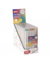 Apli Color Clik Mix Expositor con 12 Packs de 6 Portaminas con Minas Multicolor 3mm-1 Sacapuntas - Forma Redonda - Colores