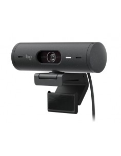 Logitech Brio 505 Webcam - 1080P - Zom Digital 4X - Enfoque Automatico - Microfono Estero - Negro