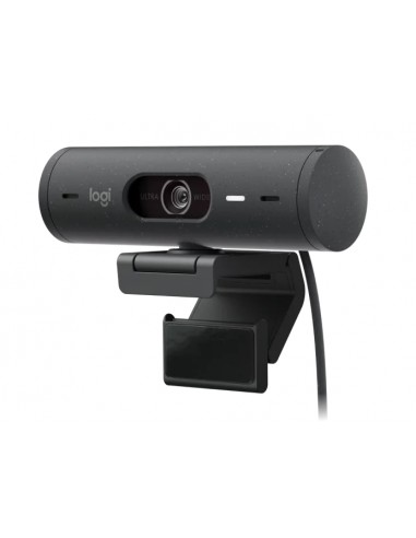 Logitech Brio 505 Webcam - 1080P - Zom Digital 4X - Enfoque Automatico - Microfono Estero - Negro