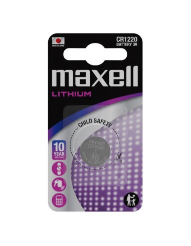 Maxell Pack de 1 Pila Litio de Boton CR1220 3V