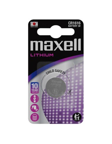 Maxell Pack de 1 Pila Litio de Boton CR1616 3V