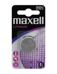 Maxell Pack de 1 Pila Litio de Boton CR2012 3V